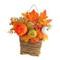 thumbnail image 1 of Cesta de flores para colgar en la puerta, corona de otoño para puerta delantera, cesta de flores artificiales hechas a mano para ,, 1 of 9