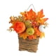 thumbnail image 2 of Cesta de Flores Artificiales con Calabazas Bayas Hojas de Arce Macarena Corona colgante de puerta delantera, 2 of 8