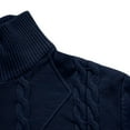 thumbnail image 6 of Quarter Zip Sweatshirt Men Lapel Neck Sweatshirts for Men Cable Knit Plain 1/4 Zip Pullover Sweater Slim Fit Warm Sweaters Long Sleeve Fleece Turtleneck Sweater Top Size M-3XL, 6 of 7