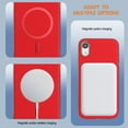 thumbnail image 3 of for iPhone XR Strong Magnetic Case Compatible with Mag-Safe, Luxury Elegant PU Leather TPU Bumper Shockproof Protective Slim Magnetic Phone Cover for iPhone XR, Red, 3 of 6