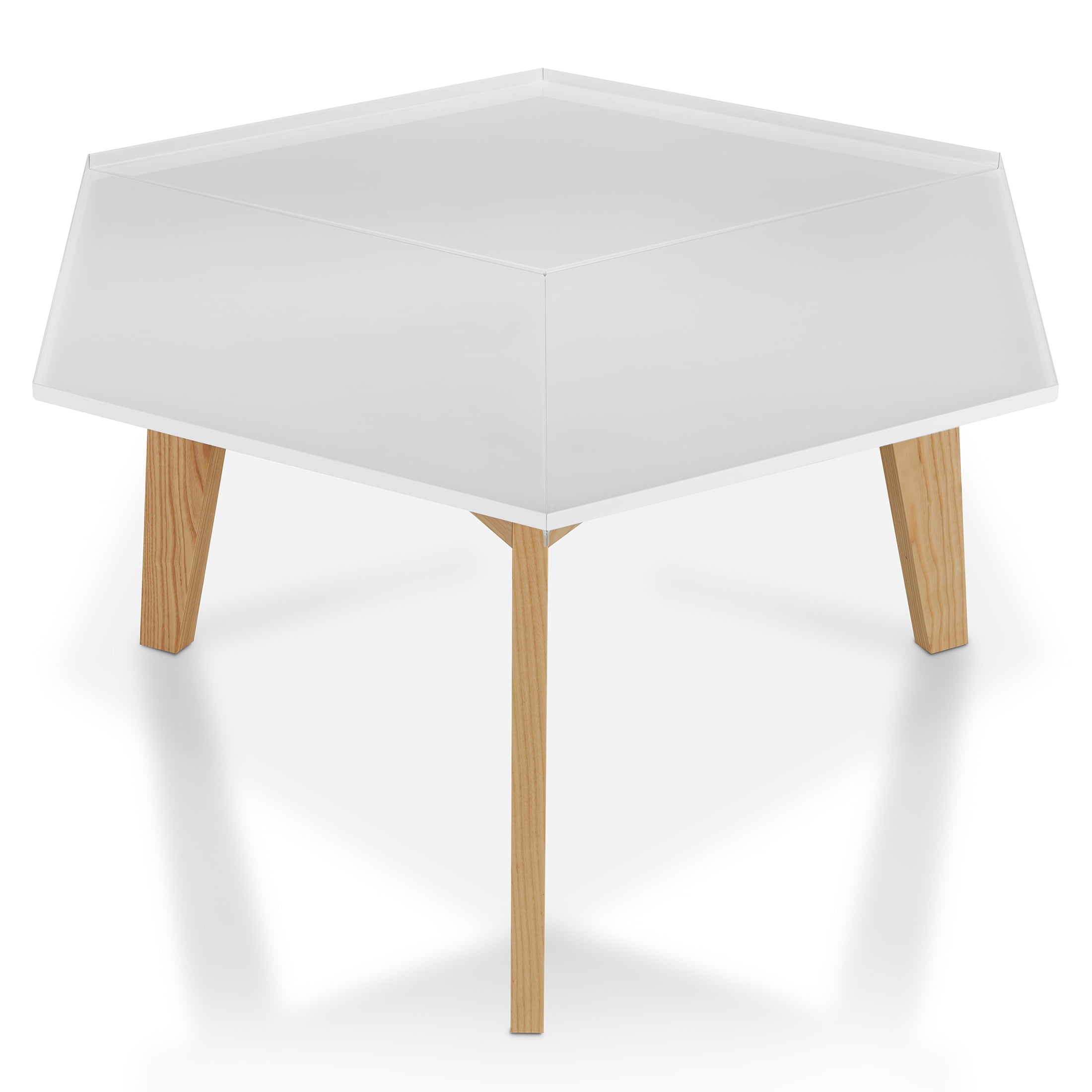 Furniture of America Vidor Coffee Table with Tray Top, White