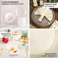 thumbnail image 4 of CUITING Lot de 10 Assiettes de Service Rondes Jetables en Plastique Martelé Transparent à Paillettes Dorées avec Rebord Doré - 13”, 4 of 11