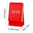 thumbnail image 3 of SouMaox Paper Desk Calendar Festive Red Thickened Pages Twin Wire Binding Scheduling Organization for Office Desktop Study Workspace, 3 of 8