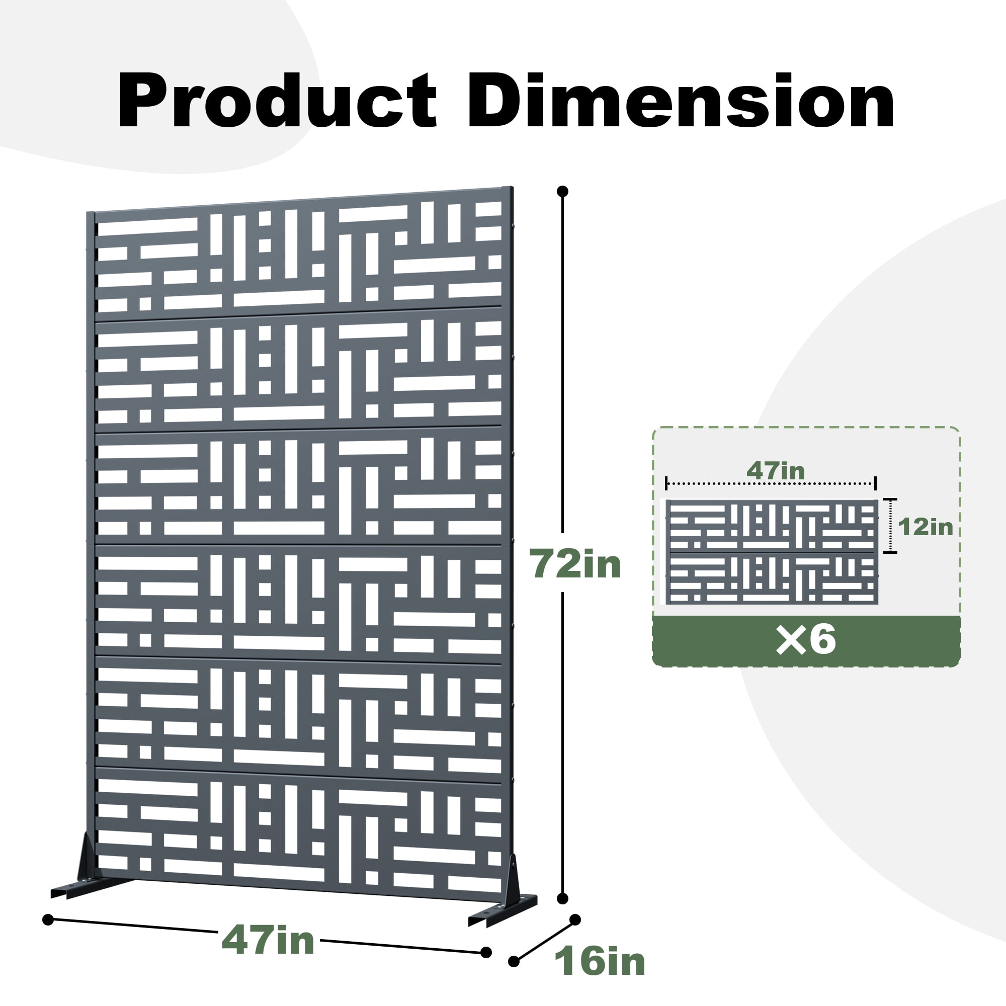 Privacy Metal Screen Fence Panel