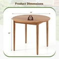 thumbnail image 3 of Costway Table à Manger Ronde d'Extérieur pour 4 Personnes 36 Pouces Table de Patio en Bois d'Acacia pour Cour, 3 of 9