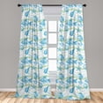 thumbnail image 5 of Ambesonne Nautical Curtains, Ocean Shell Starfish, Pair of 28"x84", Mint Blue, 5 of 5
