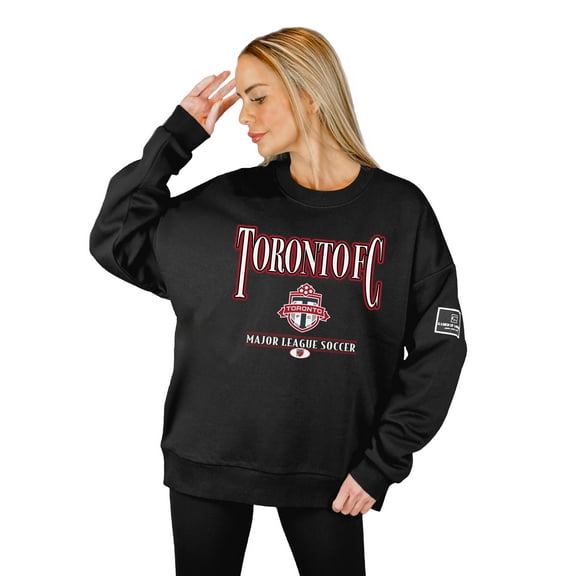 Women's Gameday Couture Black Toronto FC Oversized Players Only Black Label Premium Sweatshirt