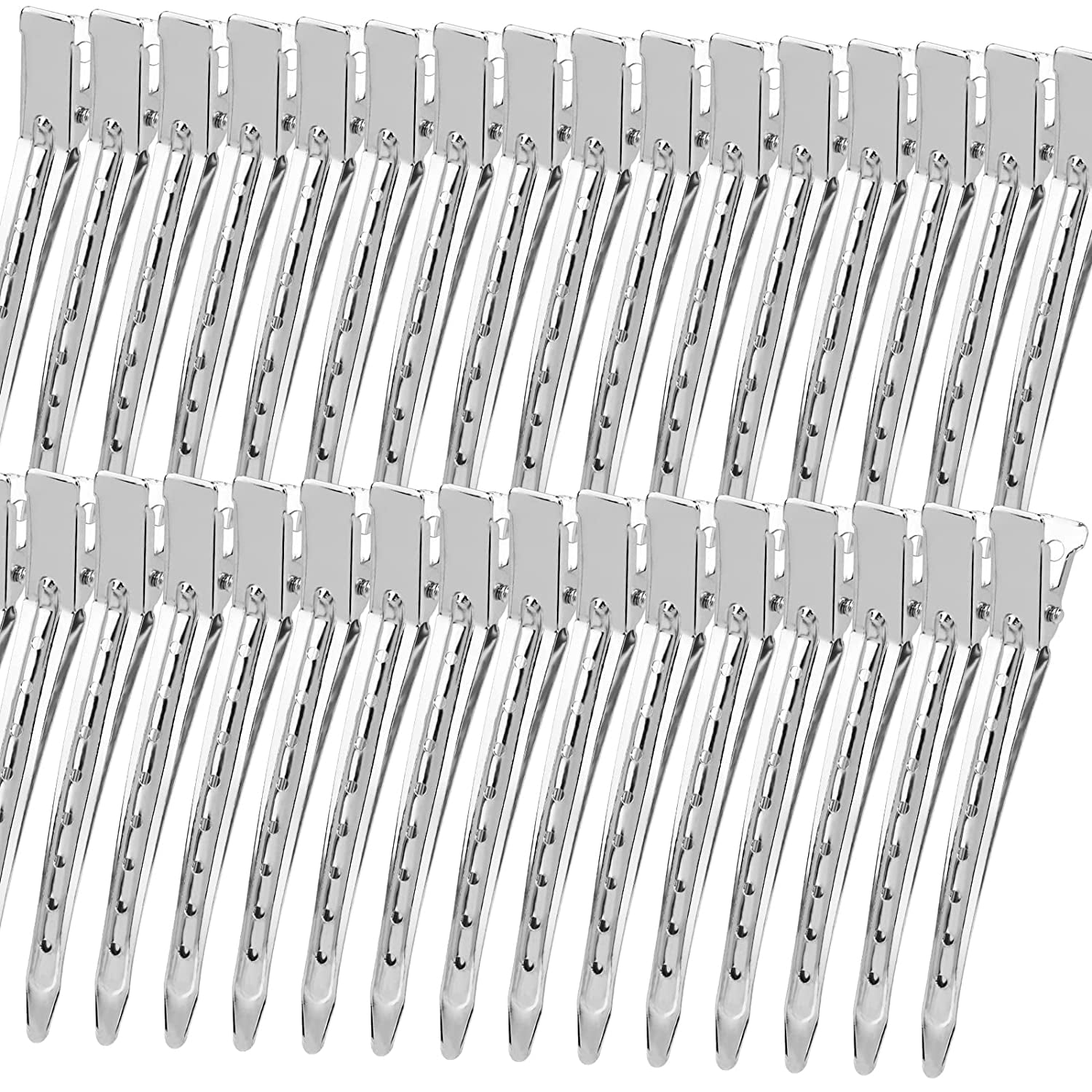 Duck Billed Clips, 30pcs 3.5 Inch Metal Alligator Curl Hair Clips with