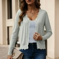thumbnail image 5 of zaveiop Cardigan Sweaters for Women 2025 Long Sleeve Lightweight Button Down Tops V-Neck Knit Fall Winter Clothes (Silver, M), 5 of 8