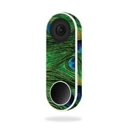 MightySkins NEHEL-Peacock Feathers Skin for Nest Hello Video Doorbell - Peacock Feathers