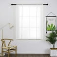 thumbnail image 3 of Namzi Solid Color Sheer Voile Window Curtains Light Filtering Tie Up Shade Adjustable Balloon Drapes Treatment for Small Window,1 Panel (39" x 47",White), 3 of 5