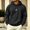 Black, variant on kosheko Men's Oversized Drop-Shoulder Fleece Sweatshirt, Minimal Crescent Moon Graphic, Roomy Silhouette for Backyard Relaxation Black XXL