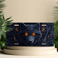 thumbnail image 6 of 1 Pcs 2D Flat License Plate Covers & Frames, Dark Wolf For Decorative Front, Waterproof For Decoration Aluminum License Plate Covers & Frames Cover For Men Women, 12" X 6", 6 of 7