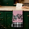 thumbnail image 6 of Black and White Checkered Love Towel, Valentine'S Day Kitchen and Bathroom Hand Towel, Classic Style Holiday Home Decoration, 6 of 6
