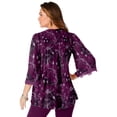 thumbnail image 3 of Roaman's Women's Plus Size Juliet Lace Trim Button-Down Shirt, 3 of 5