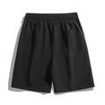 thumbnail image 3 of 2025 Mens Summer Casual Loose Fit Five Pocket Shorts with Stretch Elastic Waistband for Everyday WearBlackXXXL, 3 of 3