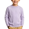 thumbnail image 2 of LIaqionyy Boys Sweater Crew Neck Pullover Knit Soft Long Sleeve Fall Winter Casual Top Sweaters for Kids, 2 of 8
