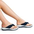 thumbnail image 5 of DREAM PAIRS Platform Flip Flops for Women Cushioned Thong Sandals with Soft Eva Foam Insole Lightweight Lycra fabric Comfort Dressy Slides Slippers for Summer Beach, 5 of 7