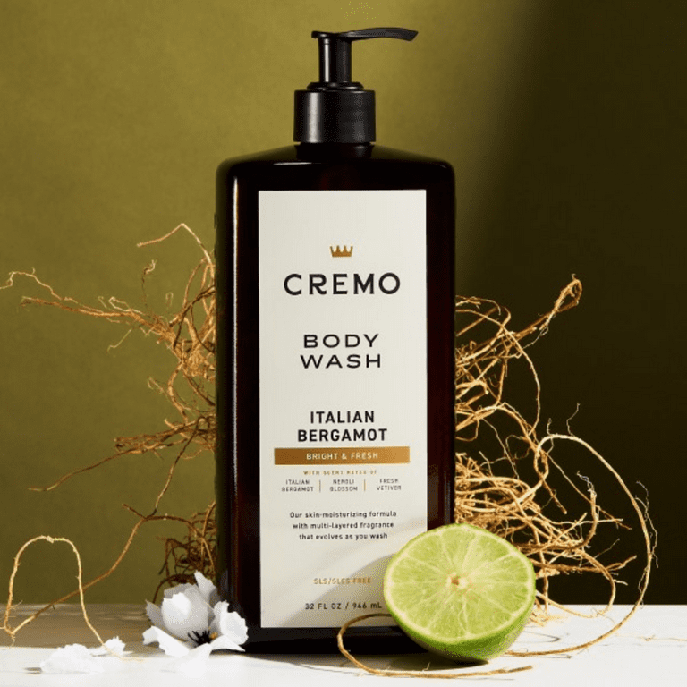 CREMO Body Wash Italian Bergamot 32oz Shower Gel Moisturizing for