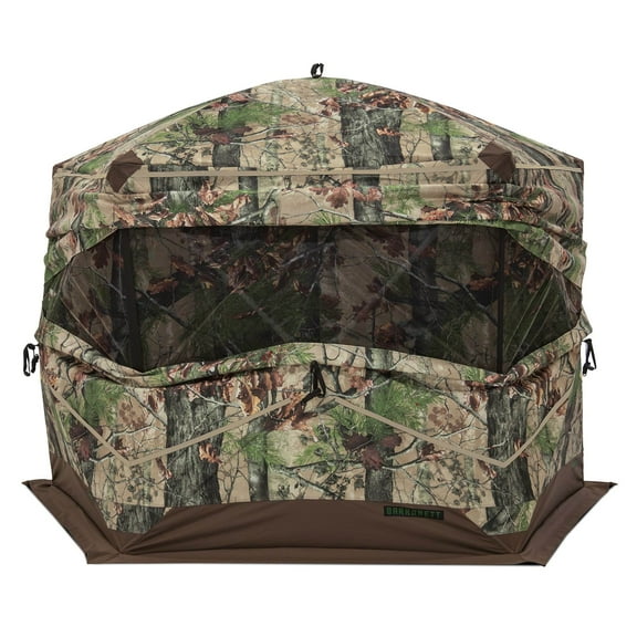 Barronett Blinds Ox 5 4 Person Pop-Up Hunting Blind, Backwoods Camo