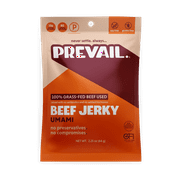 PREVAIL Jerky Umami Beef Jerky | Allergy-Friendly | Teriyaki-Style | 3 Pack | Certified Gluten-Free, Paleo-Certified, 100% Grass-Fed & Grass-Finished, Low-Sodium, Soy-Free, | 12g Protein | PREVAIL