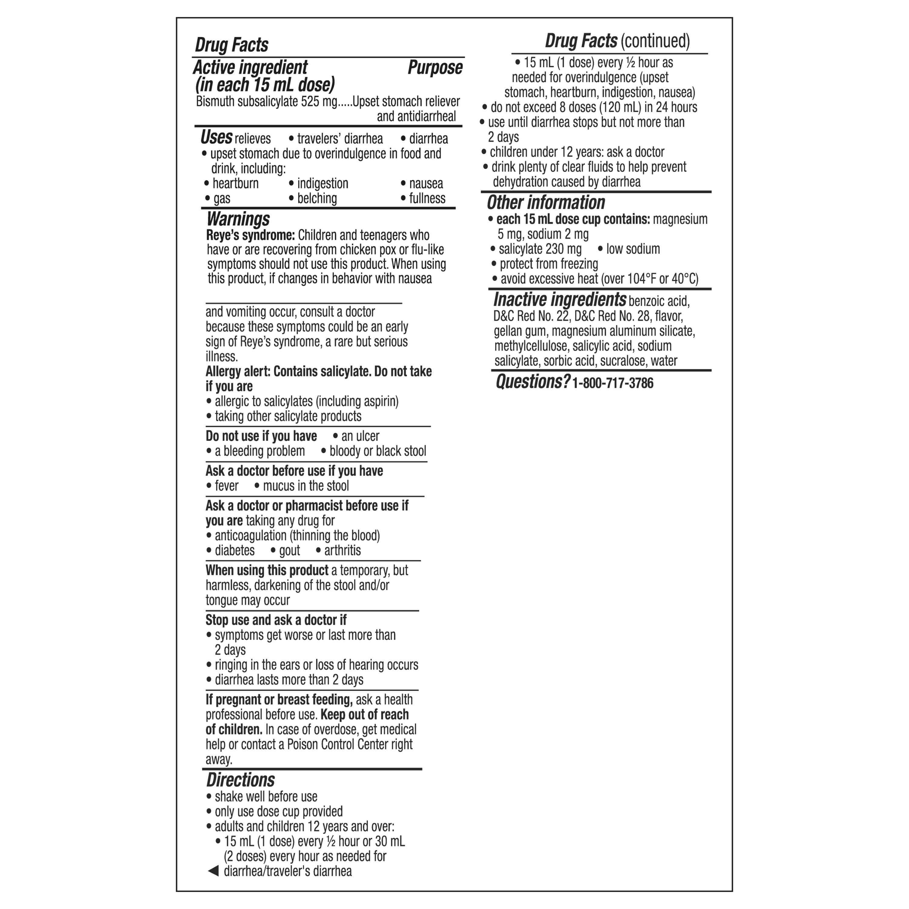 Pepto Bismol ULTRA Liquid, Fast 5-Symptom Stomach Relief, Upset Stomach Relief, 8 Oz