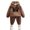Brown, variant on Esaierr Kids Pullover Hoodies Sweatpants 2PCS Outfit Set for Baby Fleece Sweatshirt Jogger Pants Comfortable Thickened Clothes for Toddler Boys for 1-6Y