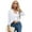 white, variant on Womens Cropped Blazer Casual Business 3/4 Sleeve Collarless Open Front Cardigan Work Jacket Shrug