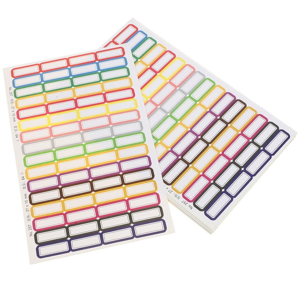 20 etiquetas adhesivas pequeñas multiusos para nombres, para organizar y personalizar frascos, tubos de ensayo, carpetas y cuadernos.