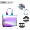 thumbnail image 2 of 22 Inch Oversized Travel Bag Lightweight Canvas Weekender Duffel with Multi Pockets, Aurora Print, 2 of 5