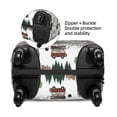 thumbnail image 4 of Lsque Camping Caravan 2 Printed Luggage Cover, Travel Luggage Protector,Scratch and Dirt Resistant, Fits 18-32 Inch Luggage - X-Large, 4 of 9