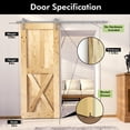 thumbnail image 4 of Homacer 5-in-1 32in x 84in Pine Wood Frame Barn Door without Installation Hardware Kit, 4 of 7