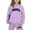 1#Purple, variant on Kiijoy Toddler Girls Sweatsuits Letter Print Sports Hoodie Pants Kids Outfits, Sizes 3-4