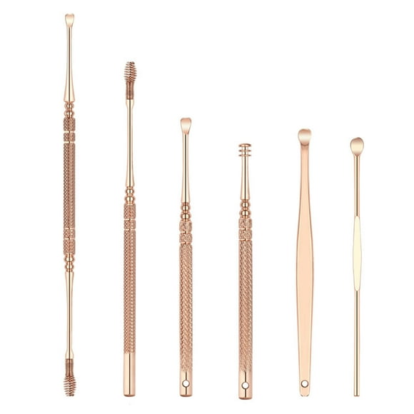 6pcs Earwax Removal Kit Ear Pick Set Earwax Remover Ear Spoon Earpick Ear Picker for Ear Massage Adult Ear Care Tools