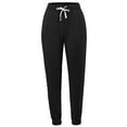 thumbnail image 1 of A2Y Women's Soft Fleece Drawstring Elastic Waist Stretch Pockets Joggers Sweatpants Black 1XL, 1 of 3