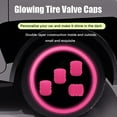 thumbnail image 3 of 20 Pcs Glow-in-The-Dark Car Tire Valve Cap Set, 5 Colors Light Up Valve Stem Caps Universal for Cars Trucks SUVs Motorcycles and Bikes, 3 of 10