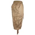 thumbnail image 3 of LR Scoop Men's Elastic Waist Drawstring Multi Pocket Cotton Cargo Shorts CJS-80 (Khaki,2XL), 3 of 4