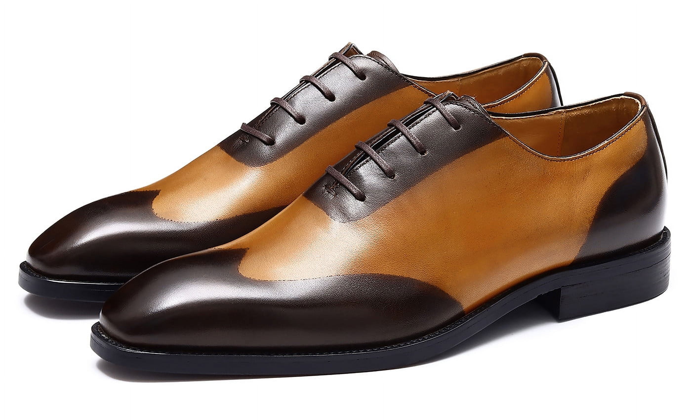 orange and black dress shoes Nepi Calzoleria Toscana Men's Ostrich Split Toe, Black / 43 EU main image 1