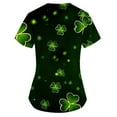 thumbnail image 4 of Fashion Tees for Womens Holiday Scrub Tops St. Patrick's Day Print Short Sleeve V Neck Tops Nursing Working Uniform, 4 of 4