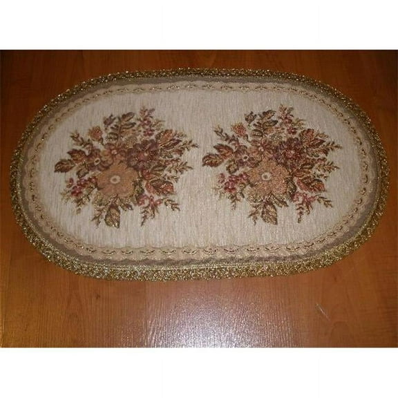 Tapestry Trading A1014R 10 x 14 in. Begium Doily Anika- Red