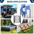 thumbnail image 2 of RV Steps with 1 Handrail,Heavy Duty 2-Step Stable Universal Stair,Portable Mobile Motor Home Stairs for Travel Trailer Pool Hot Tub Trampoline, 2 of 7