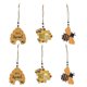 thumbnail image 1 of Cute Honeycomb Pendants 6Pcs Bee Shape Ornaments For Friends And Family Yellow Pastoral Style Decoration, 1 of 3