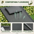 thumbnail image 6 of Outsunny Garden Rocking Sun Lounger Outdoor Zero-Gravity Reclining Rocker Lounge Chair for Patio, Deck, Poolside Sunbathing, Black, 6 of 8