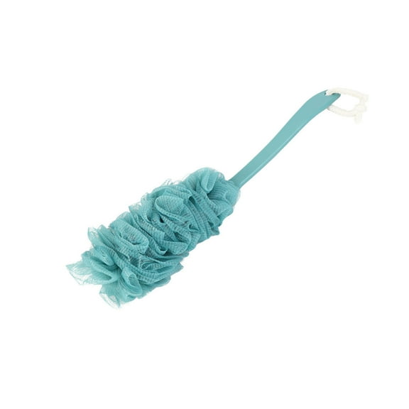 FACEGA Back Scrubber,Soft Nylon Long Handle Shower Scrubber for Body,Exfoliating Shower Brush with Rich Lather,Light Blue