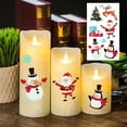 thumbnail image 4 of Fiudx Artículos en oferta con ofertas flash Pegatinas de agua con forma de muñeco de nieve y vela navideña, temáticas de actividad, decoración con velas de humor, pegatinas de agua ultralivianas, peg, 4 of 6
