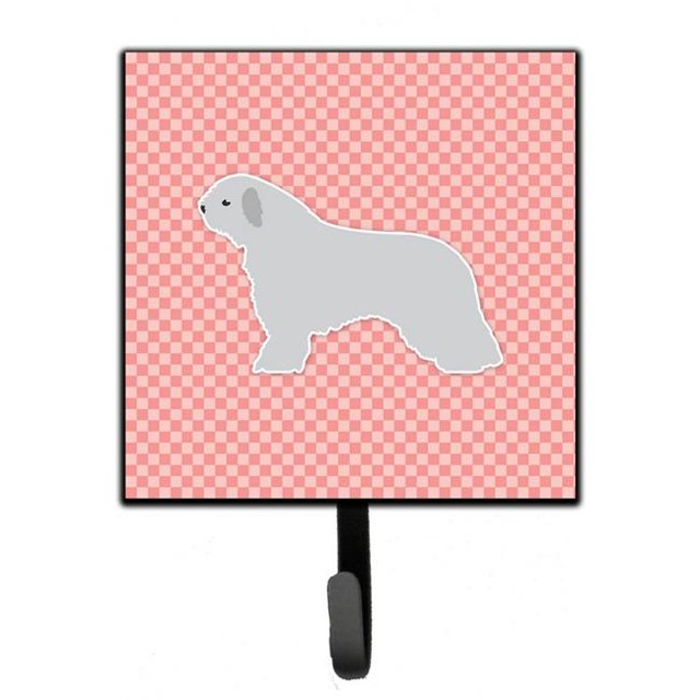 Spanish Water Dog Checkerboard Pink Leash or Key Holder