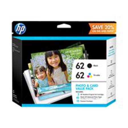 HP 62 Value Pack - 2-pack - black, color (cyan, magenta, yellow) - original - ink cartridge - for Envy 55XX, 56XX, 76XX; Officejet 250, 57XX,