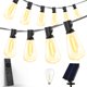 thumbnail image 1 of Guirnaldas de Luces LED Solares para Exterior, 15 Metros 15+1 Focos LED ST38 Serie de Luz, Resistente al agua, 8 Modos de lluminaci&oacute;n, Cadena de Luces Decorativas para Jardin Patio Boda Cua, 1 of 7