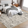 thumbnail image 5 of GlowSol 6' x 9' Area Rug Modern Abstract Rugs Distressed Rug Low Pile Non Slip Rugs for Living Room Bedroom, Brown, 5 of 7