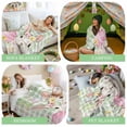 thumbnail image 6 of Throw Blanket Fleece Throw Blanket 40x50in, Easter Watercolor Floral Bunny Soft Lightweight Bed Blankets Spring Flower Egg Green Lattice Fuzzy Couch Blankets for All Season, 6 of 9